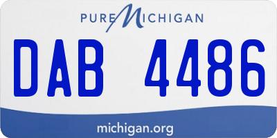 MI license plate DAB4486