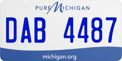 MI license plate DAB4487
