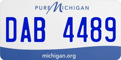 MI license plate DAB4489