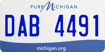 MI license plate DAB4491