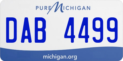 MI license plate DAB4499