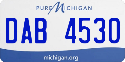 MI license plate DAB4530