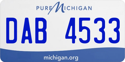 MI license plate DAB4533