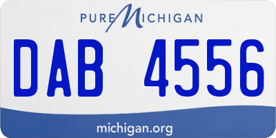 MI license plate DAB4556