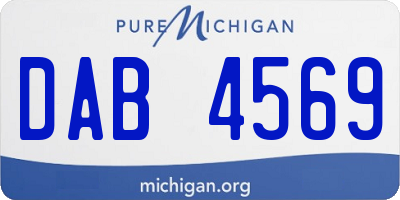 MI license plate DAB4569