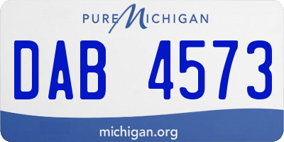 MI license plate DAB4573