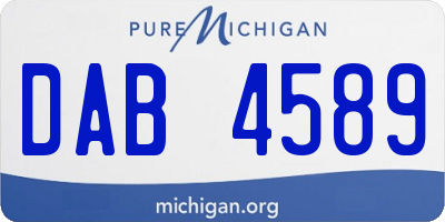 MI license plate DAB4589