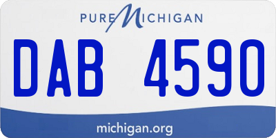 MI license plate DAB4590