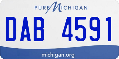 MI license plate DAB4591