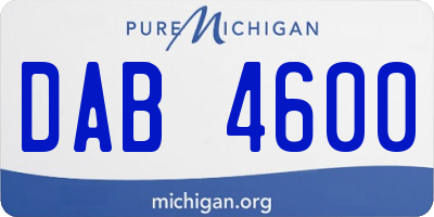 MI license plate DAB4600