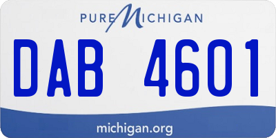 MI license plate DAB4601