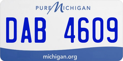 MI license plate DAB4609