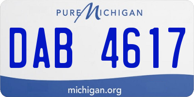 MI license plate DAB4617