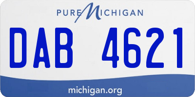 MI license plate DAB4621