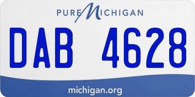 MI license plate DAB4628