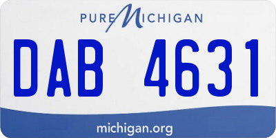 MI license plate DAB4631