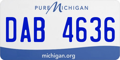 MI license plate DAB4636