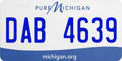 MI license plate DAB4639