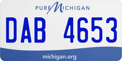 MI license plate DAB4653
