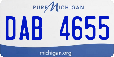 MI license plate DAB4655