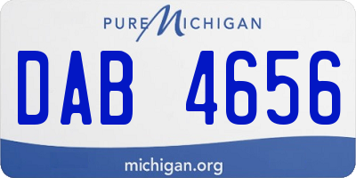 MI license plate DAB4656