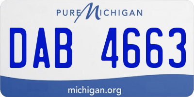 MI license plate DAB4663