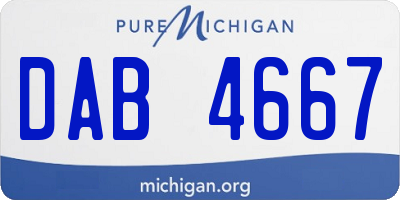 MI license plate DAB4667