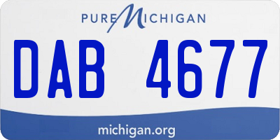 MI license plate DAB4677