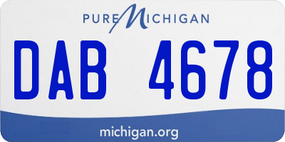 MI license plate DAB4678