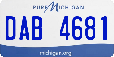 MI license plate DAB4681
