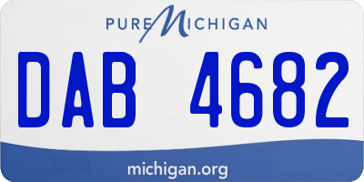 MI license plate DAB4682
