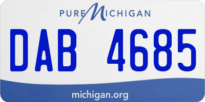 MI license plate DAB4685