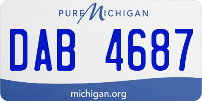 MI license plate DAB4687