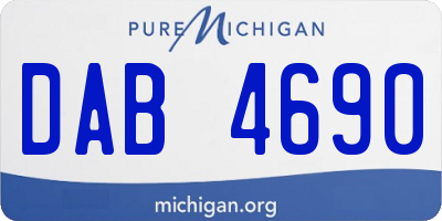 MI license plate DAB4690