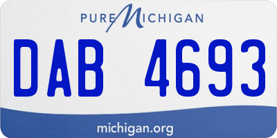 MI license plate DAB4693