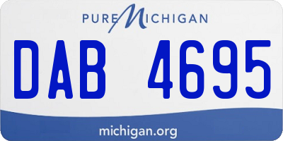 MI license plate DAB4695