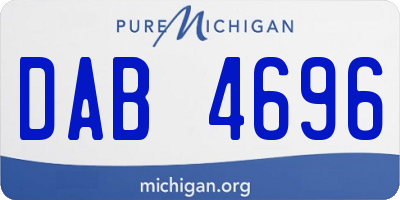 MI license plate DAB4696