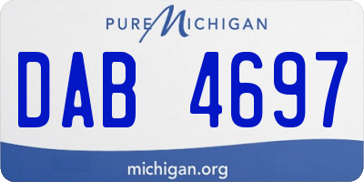 MI license plate DAB4697