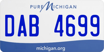 MI license plate DAB4699