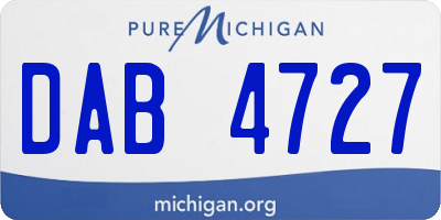 MI license plate DAB4727