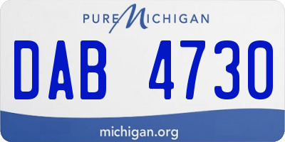 MI license plate DAB4730