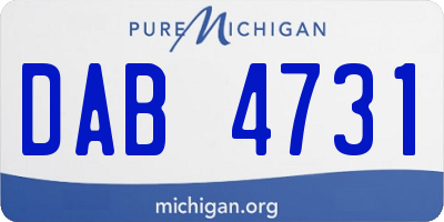 MI license plate DAB4731