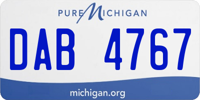 MI license plate DAB4767