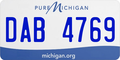 MI license plate DAB4769