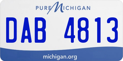 MI license plate DAB4813