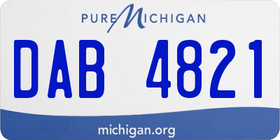 MI license plate DAB4821