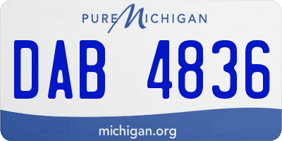 MI license plate DAB4836