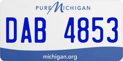 MI license plate DAB4853