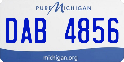 MI license plate DAB4856