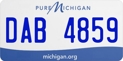 MI license plate DAB4859